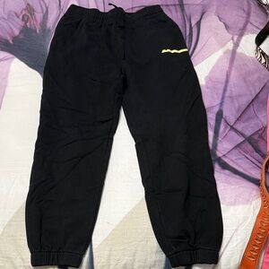 Lacoste Black Joggers with Yellow Logo